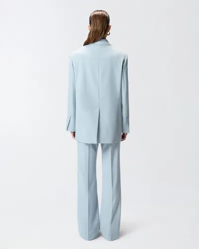 Pinko Blazer Double Breasted Notched Lapels Pockets In Blue