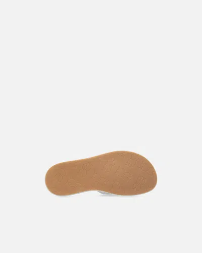 Pinko Fiona White Slides With Chunky Design And Love Birds Logo Plaque In Leather Woman