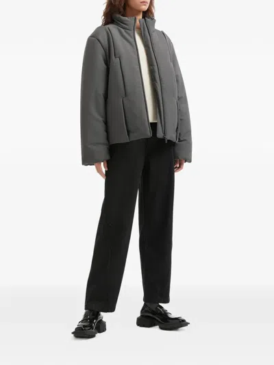 Ader Error Padded Zip Jacket In Gray