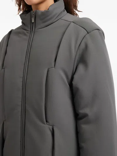 Ader Error Padded Zip Jacket In Gray