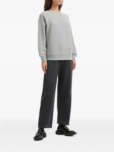 Ader Error Meadow Textured Sweatshirt In Gray