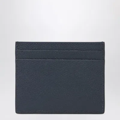 Valentino Vlogo Signature Blue Card Holder In Blue