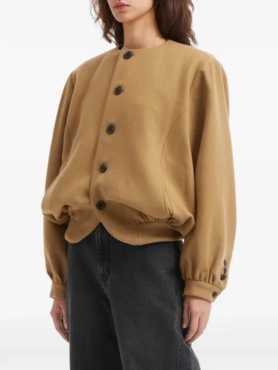 Ader Error Atte Button-up Jacket In Brown