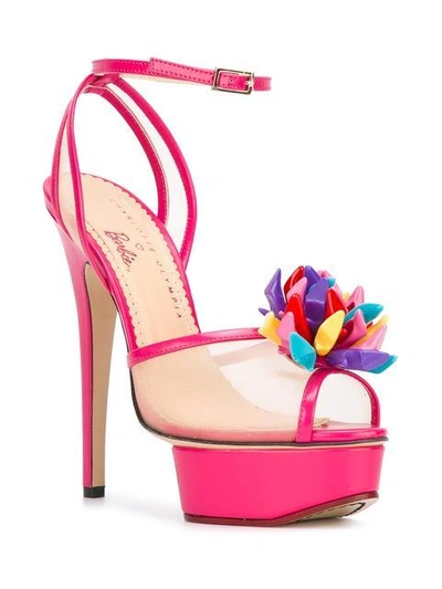 Shop Charlotte Olympia Pomeline Sandals In Pink