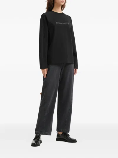 Ader Error Logo Long-sleeve Top In Black