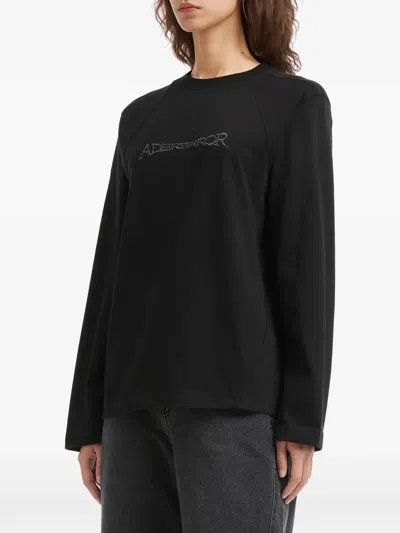Ader Error Logo Long-sleeve Top In Black