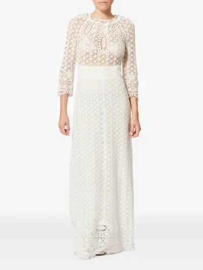 Isabel Marant Hydra Cotton-guipure Lace Maxi Dress In White