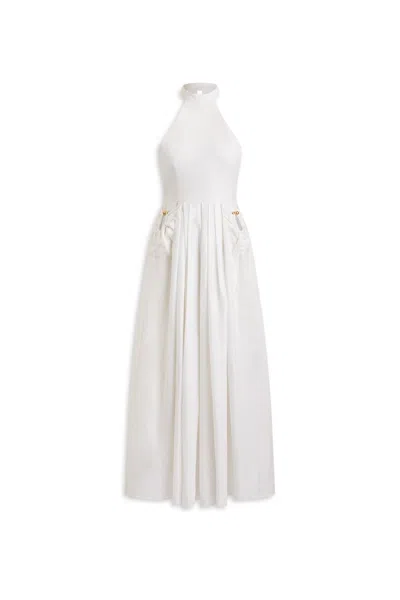 Scanlan Theodore Linen Turban Pocket Dress In White