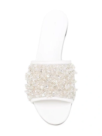 Shop Ermanno Scervino Embellished Slip In White