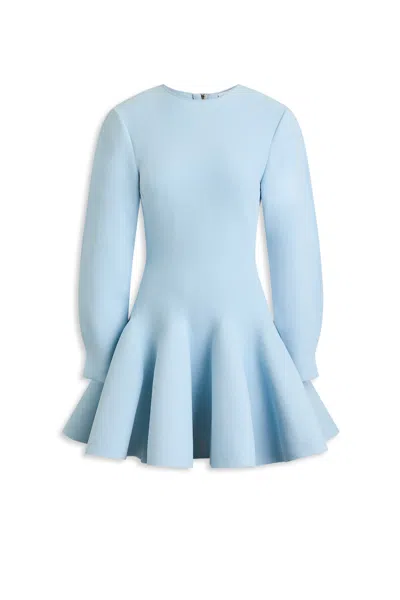 Scanlan Theodore Crepe Knit Ballet Dress In Blue