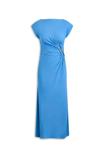 Scanlan Theodore Turban Ring Dress In Blue