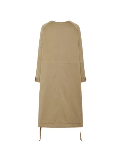 Dsquared2 Raw-cut Washed-effect Parka Coat In Neutral
