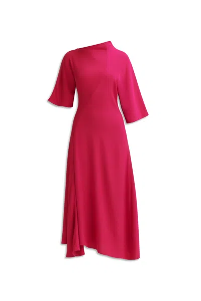 Scanlan Theodore Soft Draped Dress In Pink