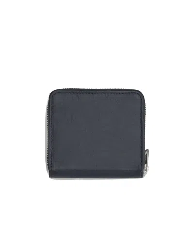 Y-3 Logo Debossed Crinkle Effect Wallet In Black