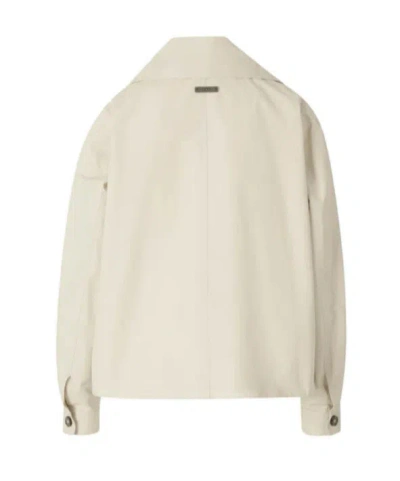 Peserico Double-breasted Jacket In Neutral