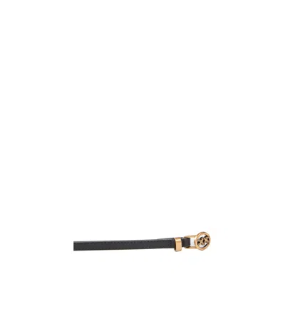 Pinko Eyelet Stud Leather Belt In Black