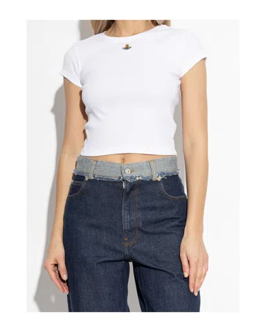 Vivienne Westwood Baby Peru T-shirt Rib Jersey Orchid S Women In White