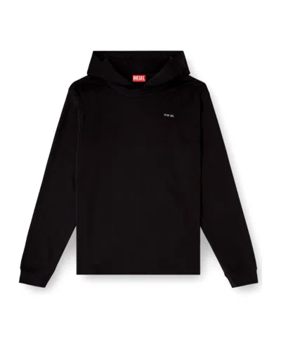 Diesel Black Cotton Elastane Sweater In Black