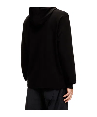 Diesel Black Cotton Elastane Sweater In Black