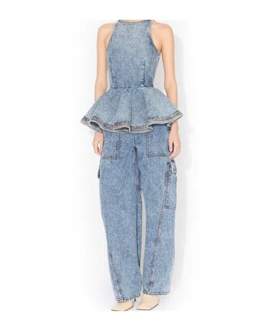 Alaïa Cargo Denim Pants In Multi