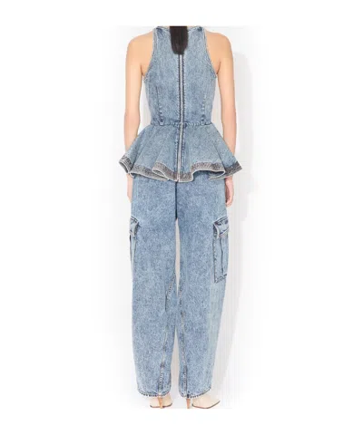 Alaïa Cargo Denim Pants In Multi