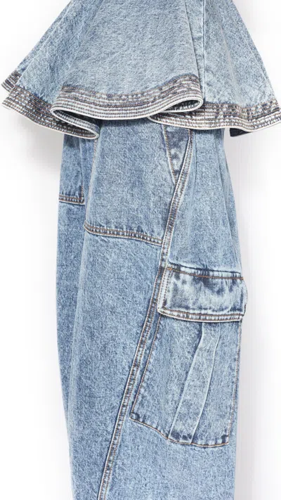 Alaïa Cargo Denim Pants In Multi