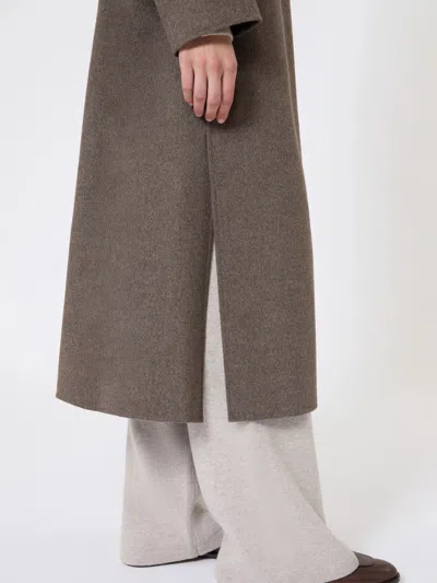 Max Mara Wool Robe Coat In Brown