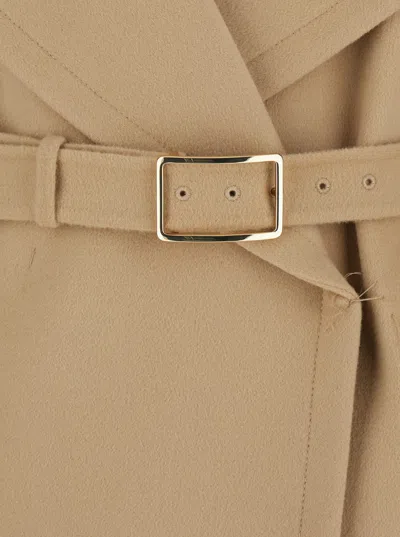 Sportmax Virgin Wool Coat In Brown