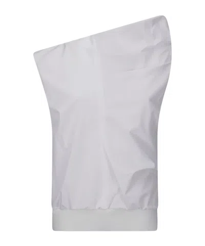 Sacai Poplin Pullover Top In Gray