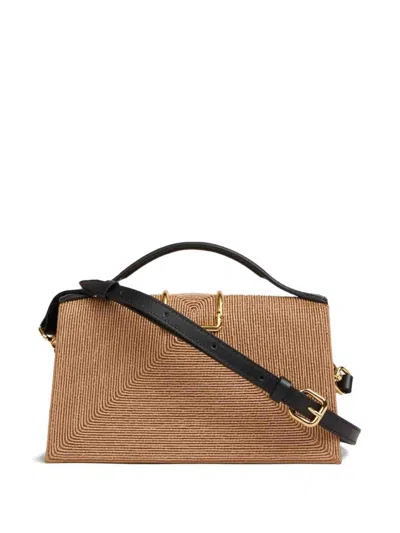 Jacquemus Shoulder Bag Top Handle Geometric Pattern In Neutral