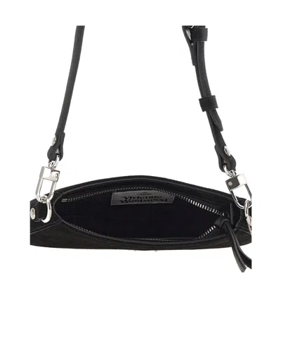Vivienne Westwood Tasha Shoulder Phone Bag Faux Leather Black-3d-orb