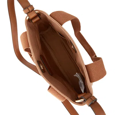 Chloé Kids Logo-print Panel Tote Bag In Brown