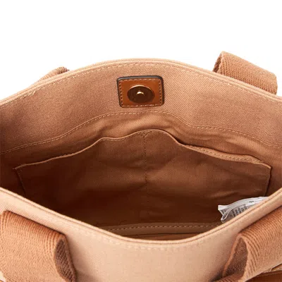Chloé Kids Logo-print Panel Tote Bag In Brown