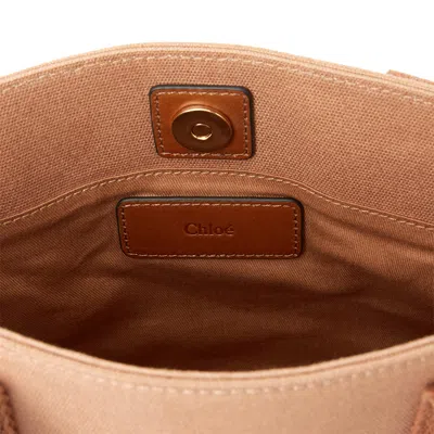 Chloé Kids Logo-print Panel Tote Bag In Brown