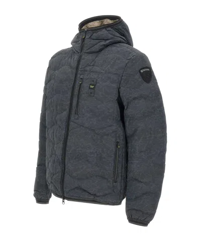 Blauer Usa Blauer Wax Wave Down Jacket In Blue