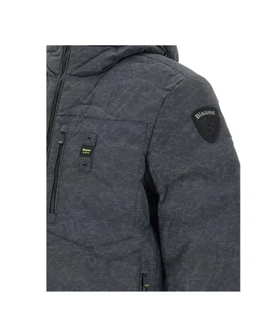 Blauer Usa Blauer Wax Wave Down Jacket In Blue