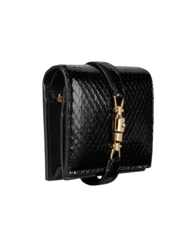 Gucci Jackie Python Small Wallet In Black