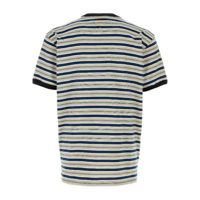 Prada Beige Stripes T-shirt In Black