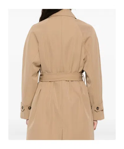 A.p.c. A. P.c. Belted Double-breasted Trench Coat In Neutral