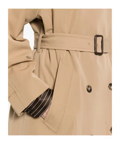 A.p.c. A. P.c. Belted Double-breasted Trench Coat In Neutral