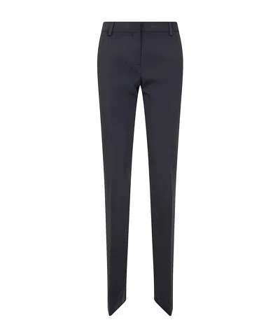 Ermanno Scervino Tailored Bootcut Trousers With Flared Hem And Refined Finish In Black