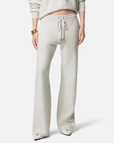 Versace Drawstring-fastening Knitted Flared Trousers In Multi