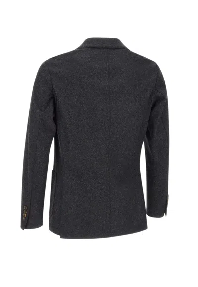 Eleventy Double-breasted Blazer In Black