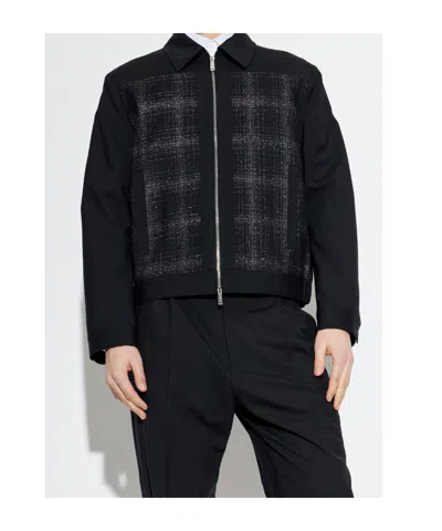 Dsquared2 Evening Check Bomber Jacket In Black