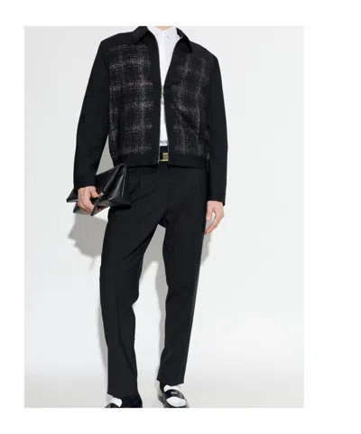 Dsquared2 Evening Check Bomber Jacket In Black