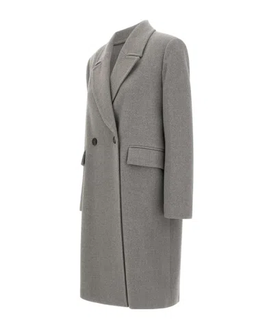 Kaos Double-breasted Coat In Gray