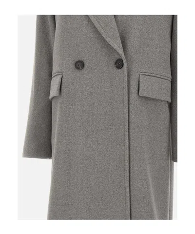 Kaos Double-breasted Coat In Gray