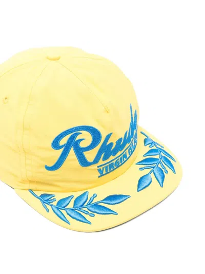Rhude Virgin Islands Hat In Yellow