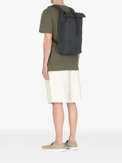 Rains Mittelgrosser Rolltop Rucksack In Blue