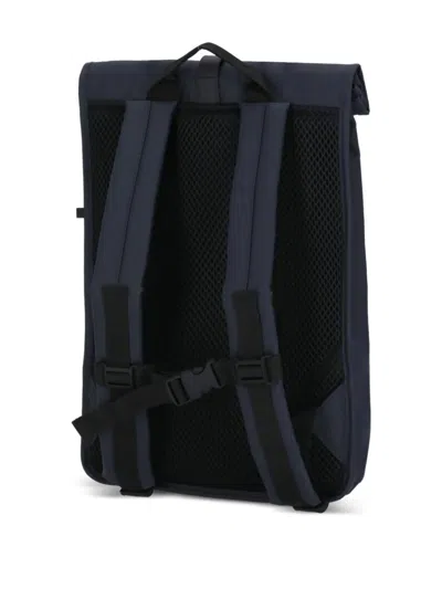 Rains Mittelgrosser Rolltop Rucksack In Blue